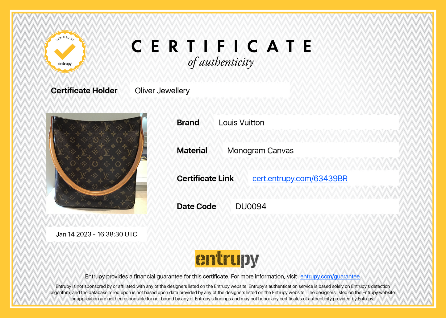 Louis Vuitton Monogram Looping GM
