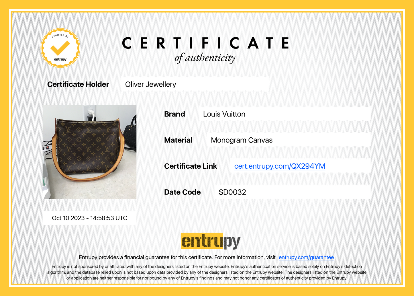 Louis Vuitton Monogram Looping MM