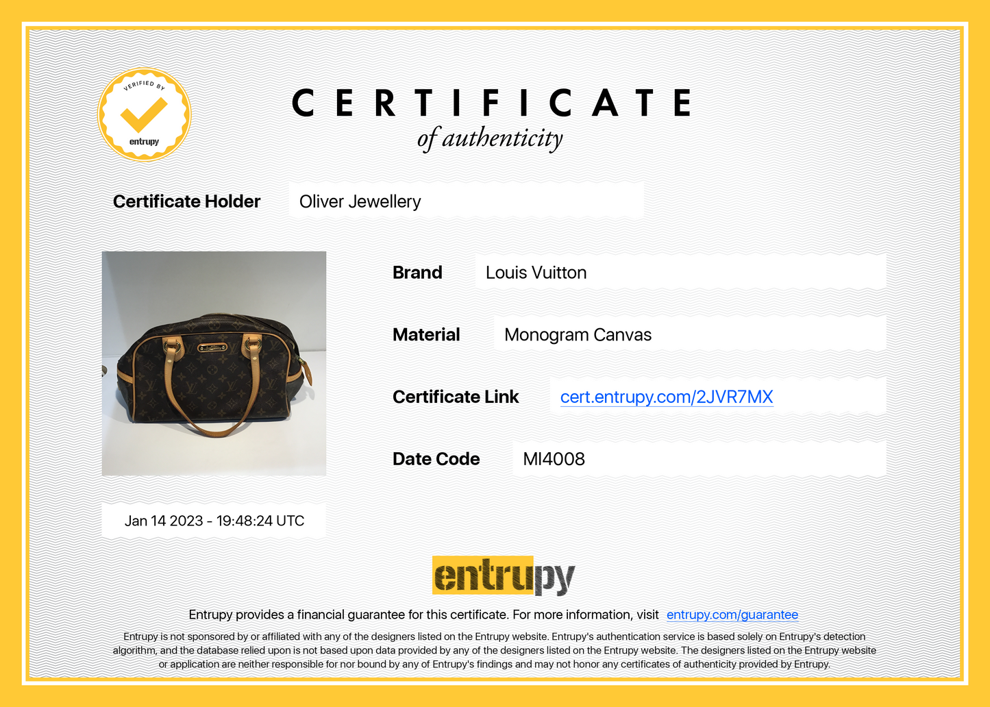Louis Vuitton Monogram Montorgueil PM