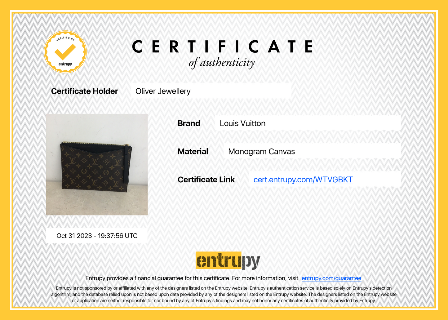 Louis Vuitton Monogram Pallas Pochette
