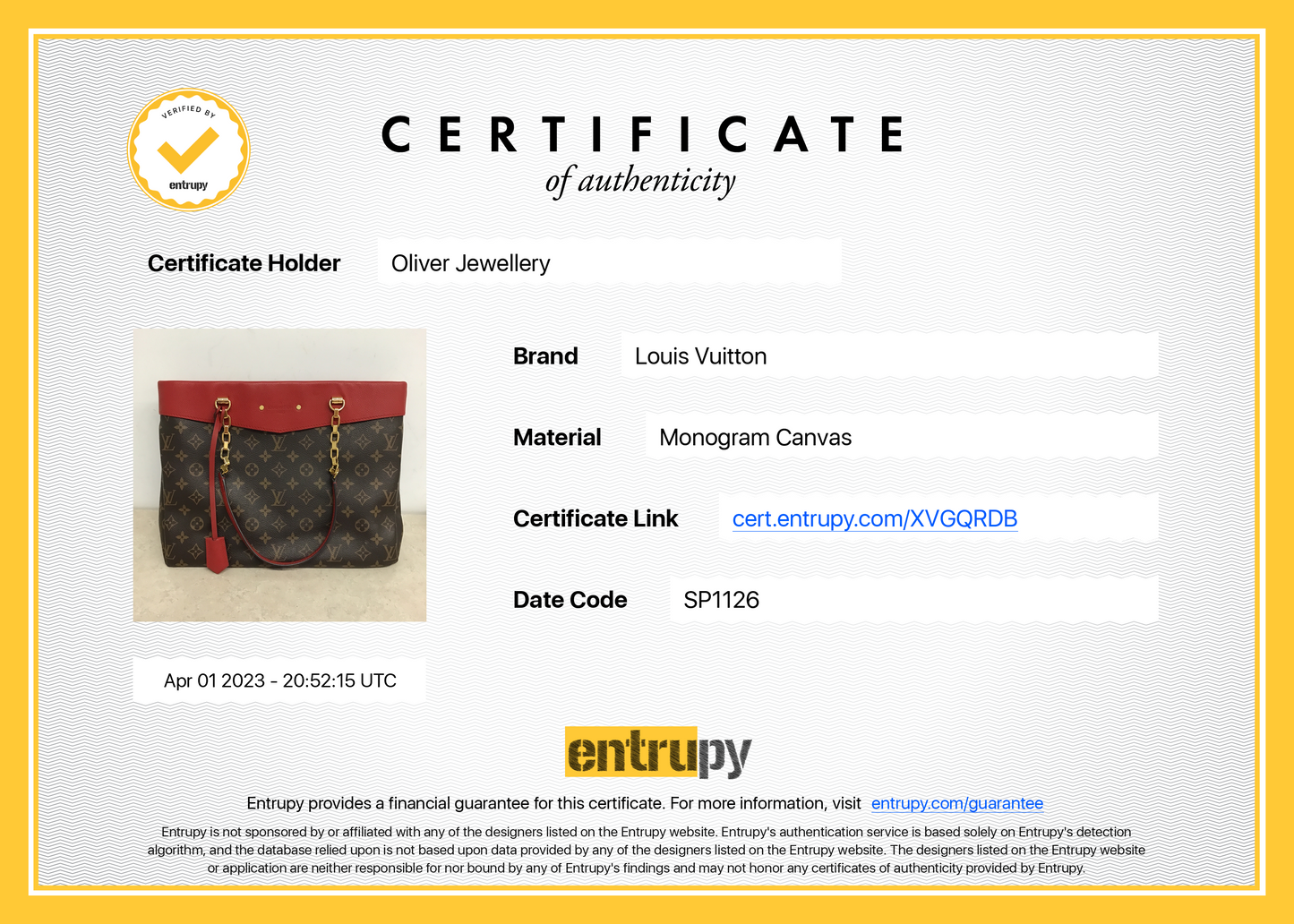 Louis Vuitton Monogram Pallas Shopper Tote