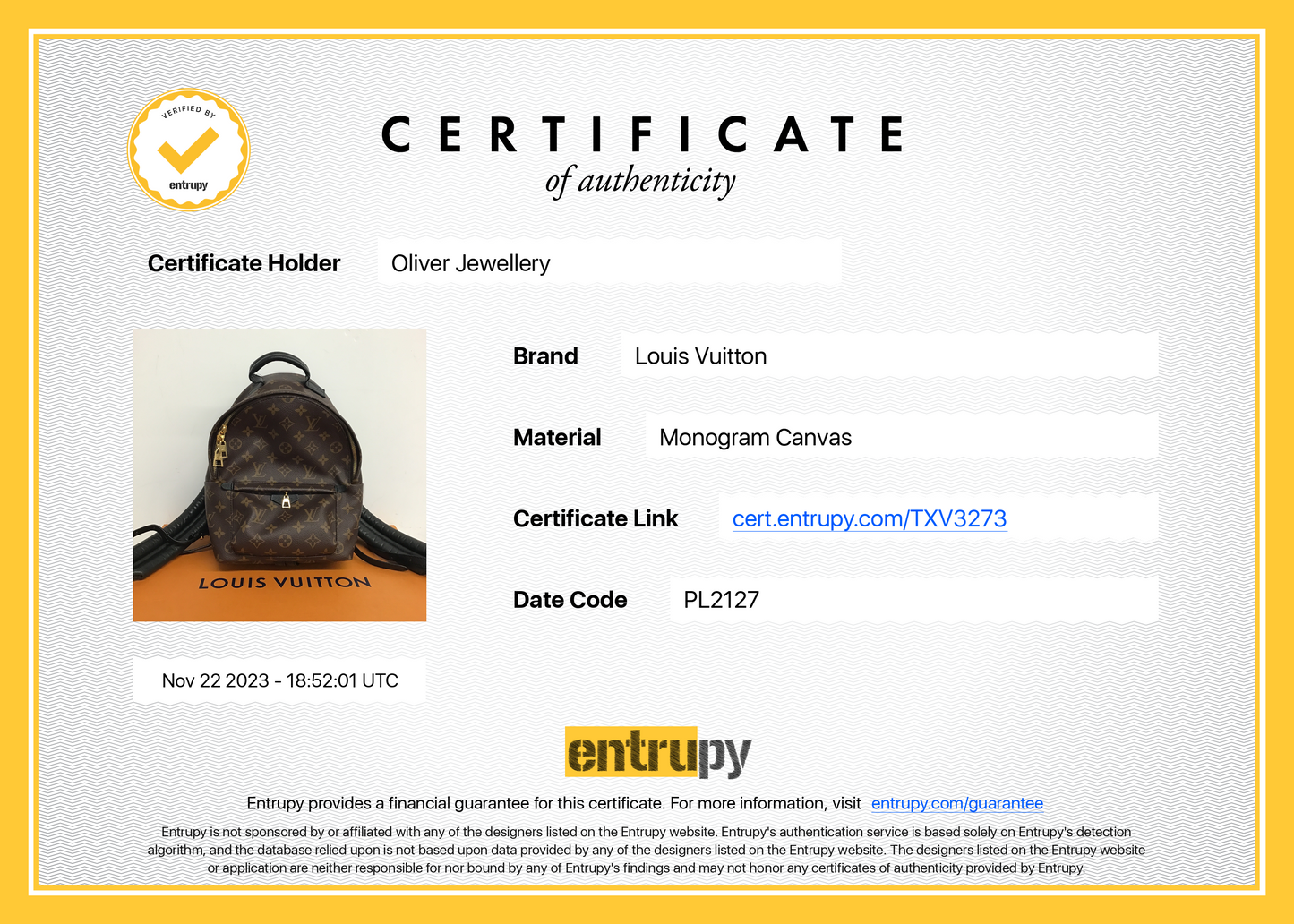Louis Vuitton Monogram Palm Springs Backpack PM