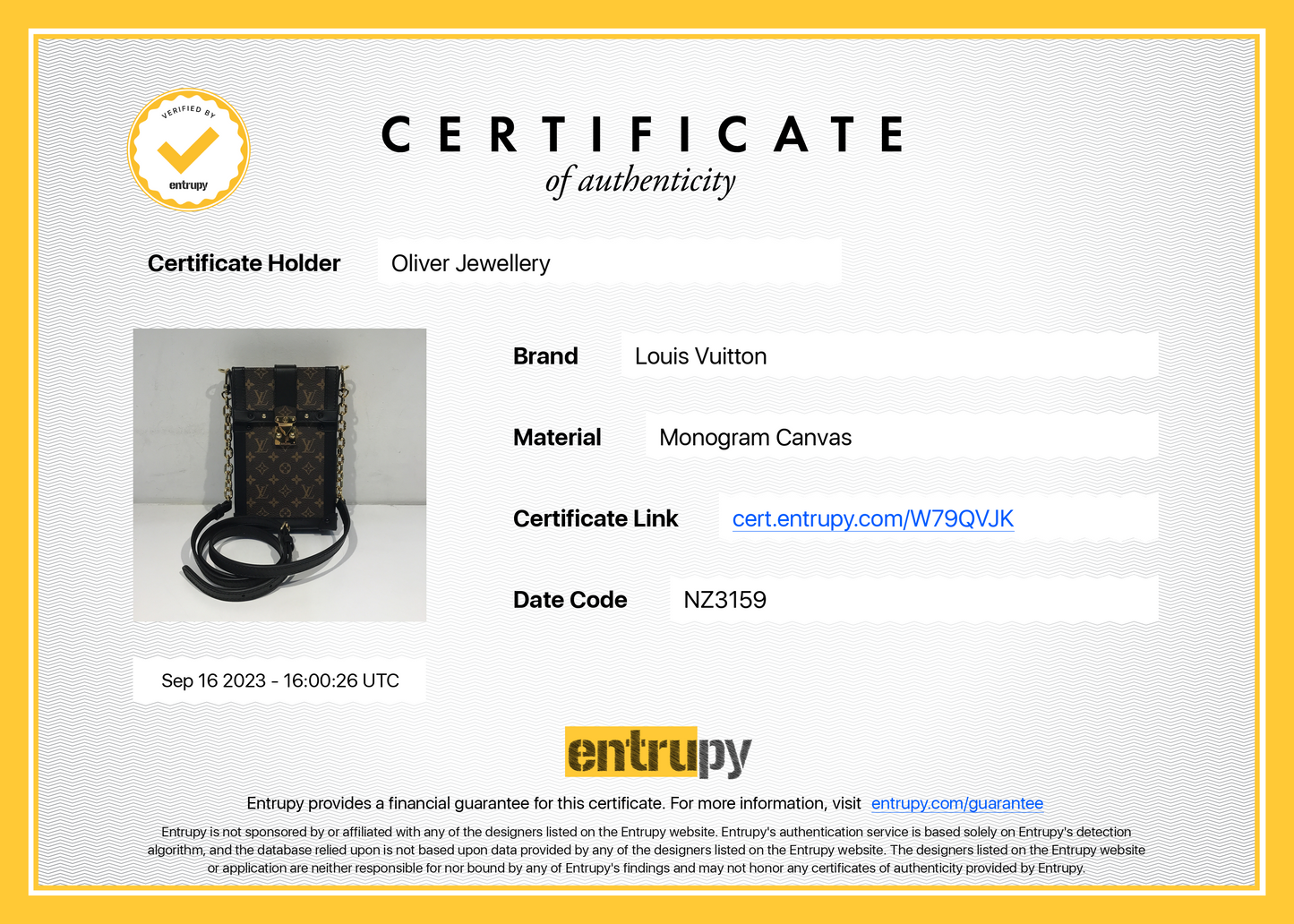 Louis Vuitton Monogram Pochette Trunk Verticale