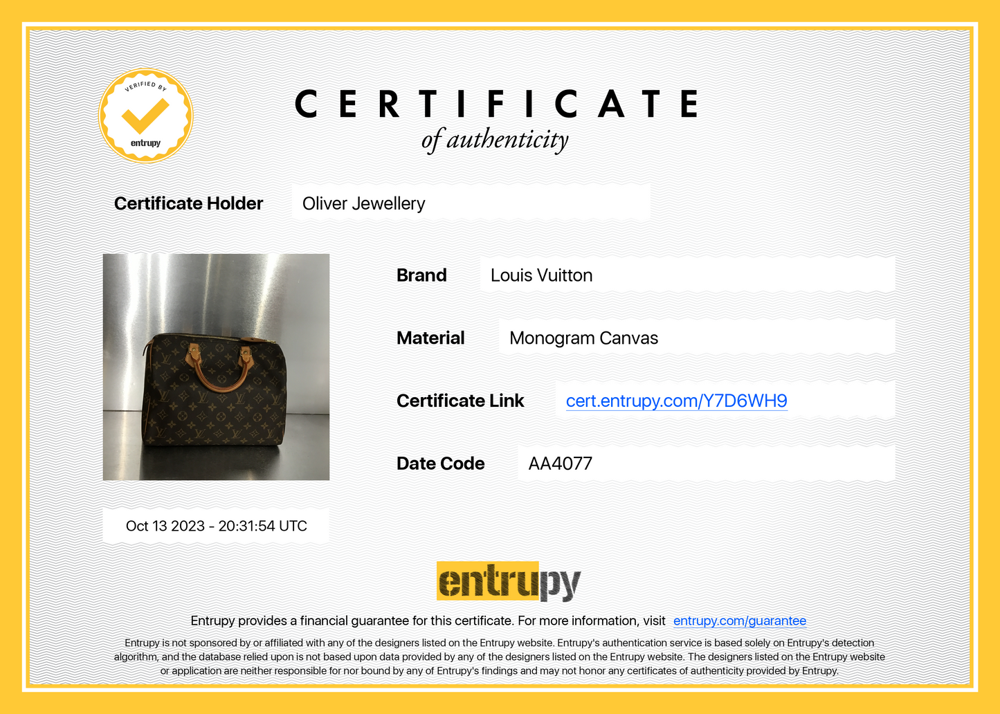 Louis Vuitton Monogram Speedy 30