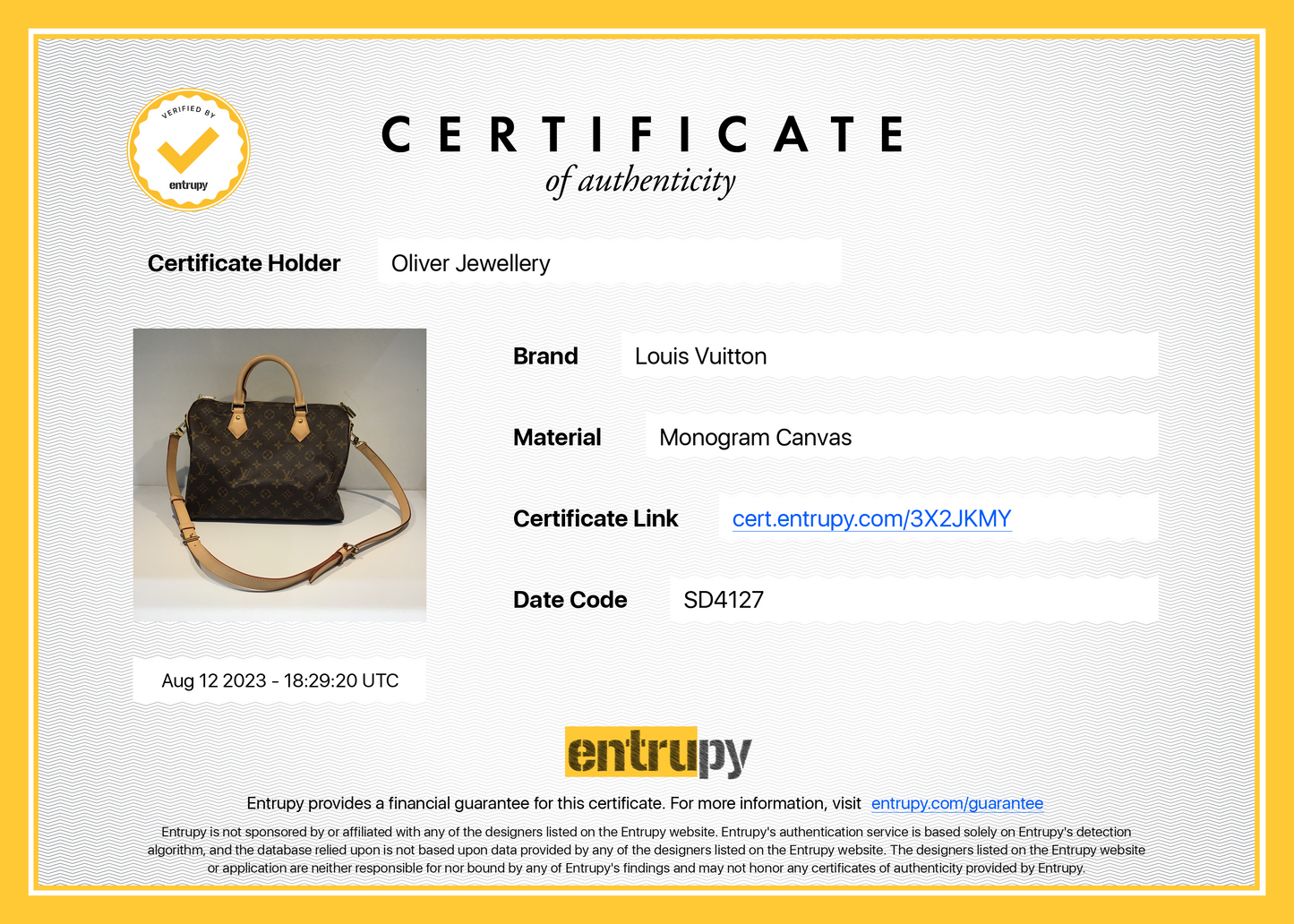 Louis Vuitton Monogram Speedy Bandouliere 30