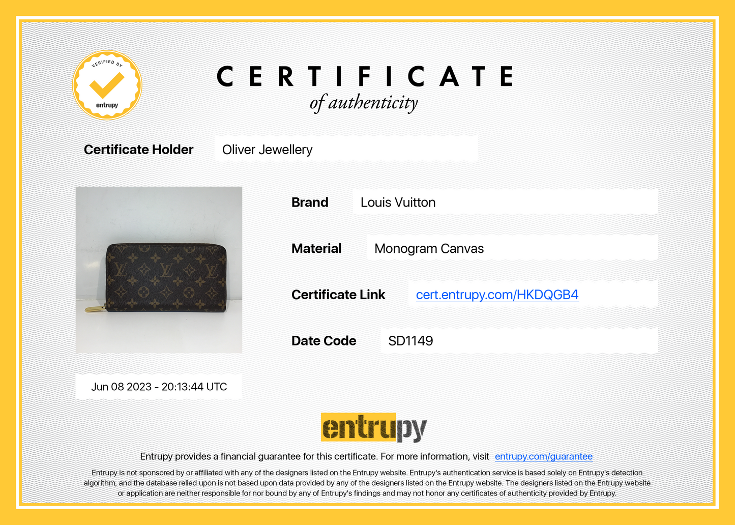 Louis Vuitton Monogram Zippy Organizer