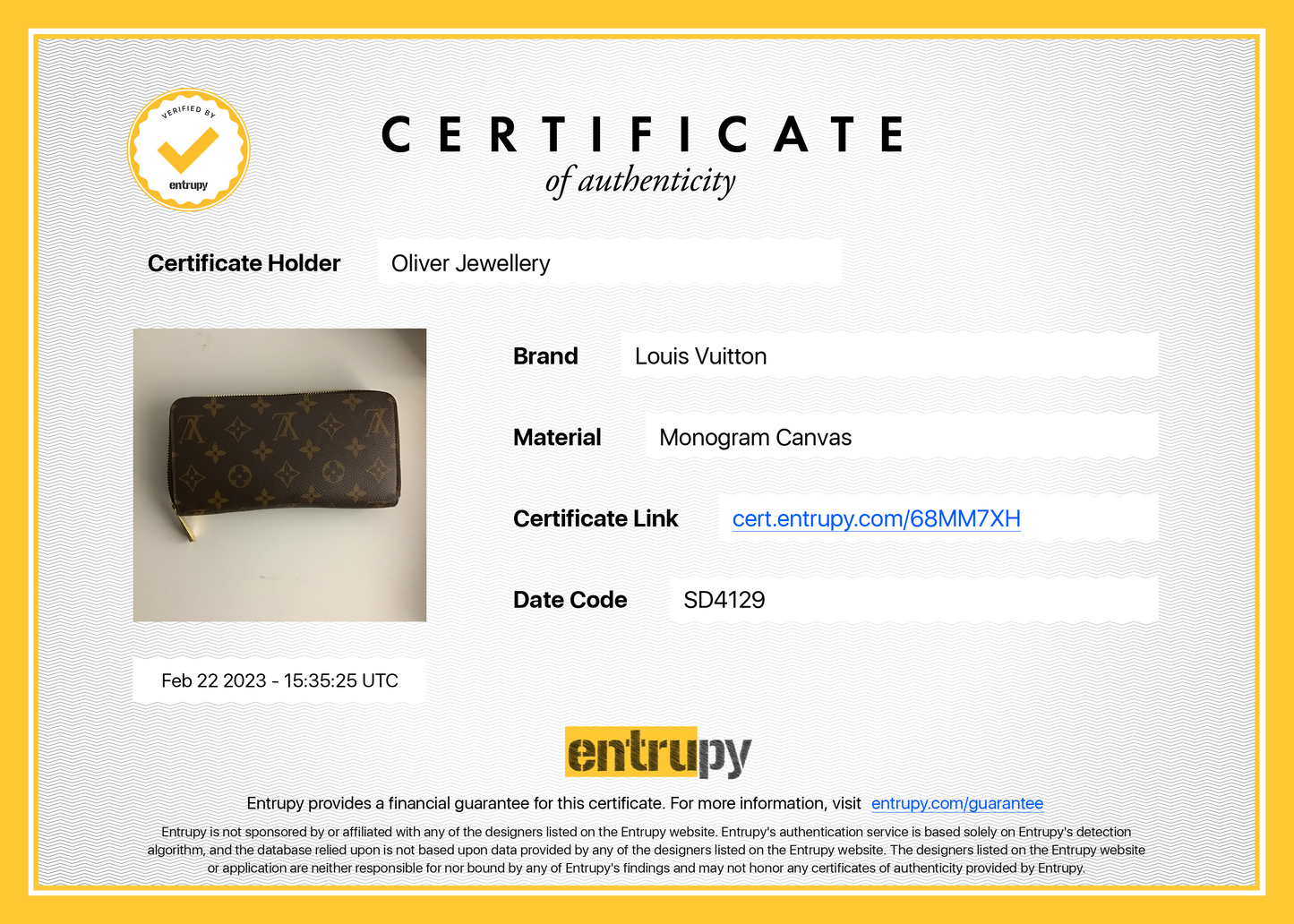 Louis Vuitton Monogram Zippy Wallet