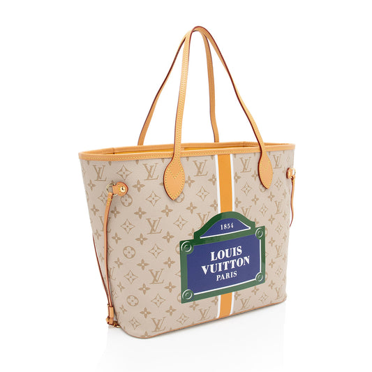 Louis Vuitton Monopaname Canvas Neverfull MM Tote (SHF-KQ9QSL)