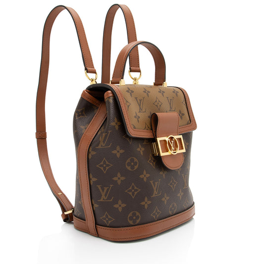 Louis Vuitton Reverse Monogram Dauphine PM Backpack (SHF-pEUZVt)