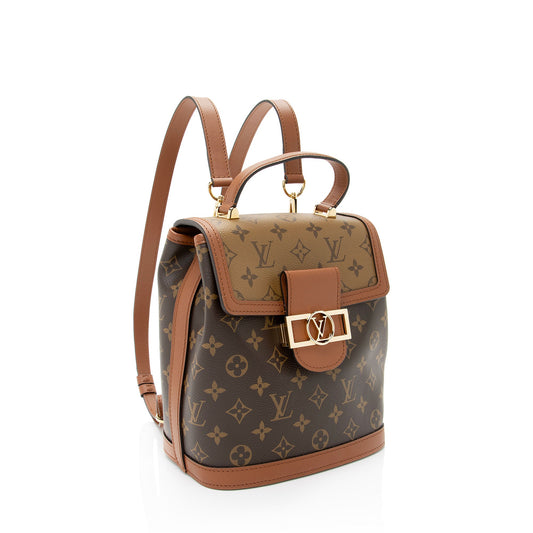 Louis Vuitton Reverse Monogram Dauphine PM Backpack (SHF-3cjagj)
