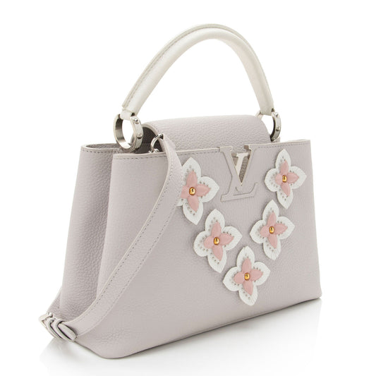 Louis Vuitton Taurillon Mechanical Flowers Capucines PM Bag