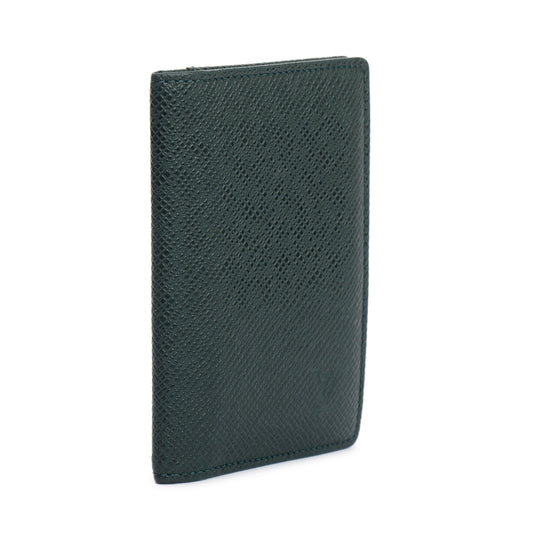 Louis Vuitton Vintage Green Taiga Leather Card Case