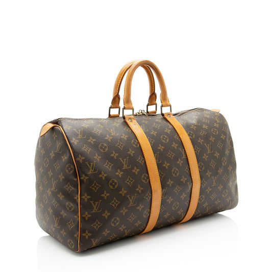 Louis Vuitton Vintage Monogram Canvas Keepall 45 Duffle (SHF-LtnCLE)