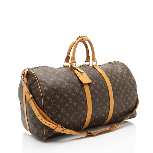 Louis Vuitton Vintage Monogram Canvas Keepall Bandouliere 55 Duffle