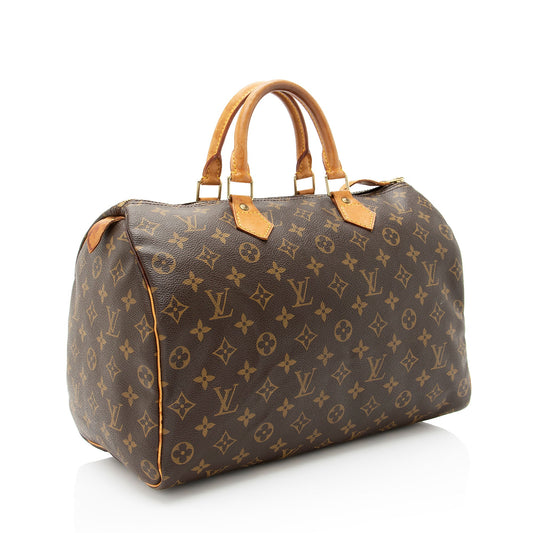 Louis Vuitton Vintage Monogram Canvas Speedy 35 Satchel