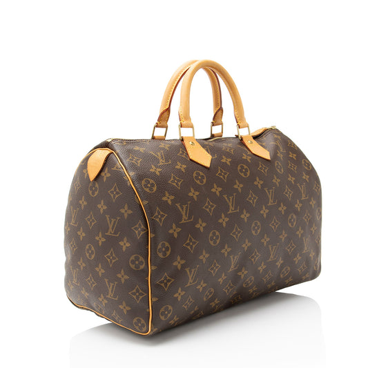 Louis Vuitton Vintage Monogram Canvas Speedy 35 Satchel