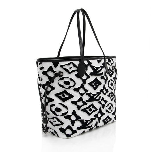 Louis Vuitton x Urs Fischer Tufted Monogram Canvas Neverfull MM Tote