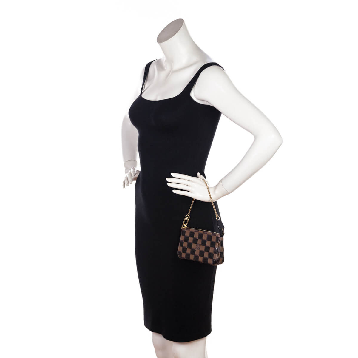 Louis Vuitton Black Damier Paillette Mini Pochette Accessoires