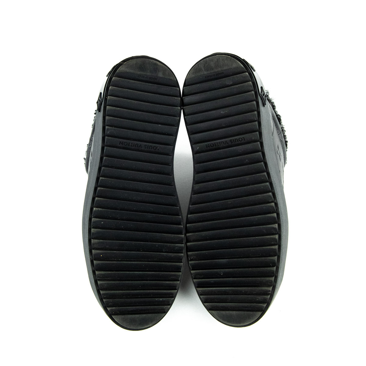 Louis Vuitton Black Shearling Lined Time Out Sneakers Size US 6 | EU 36