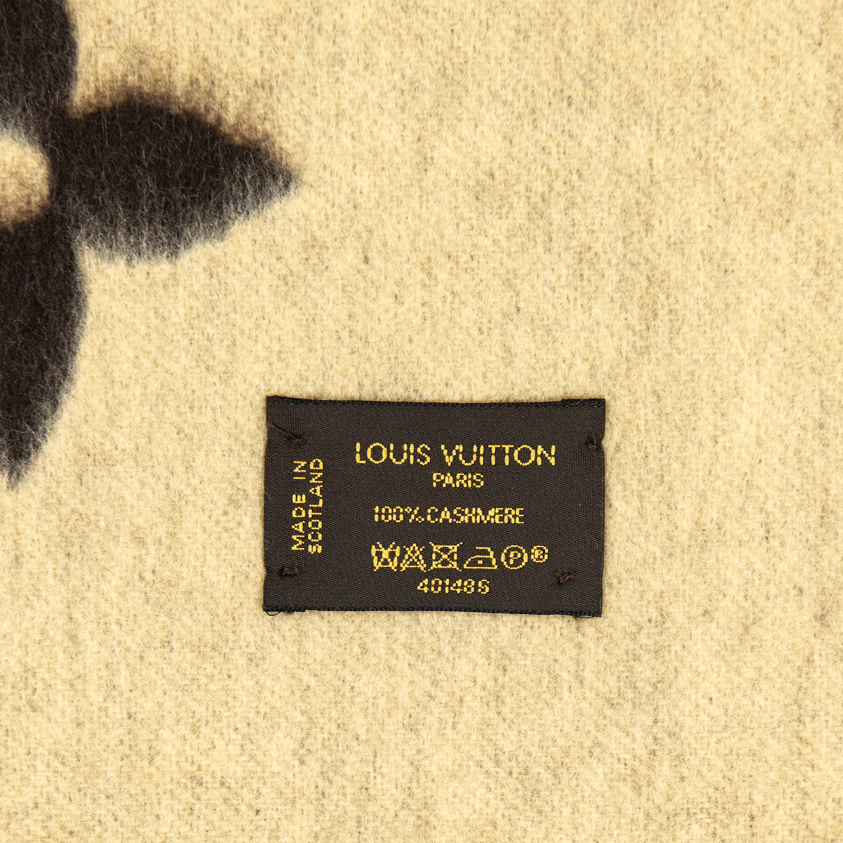Louis Vuitton Brown & Beige Monogram Cashmere Reykjavik Scarf