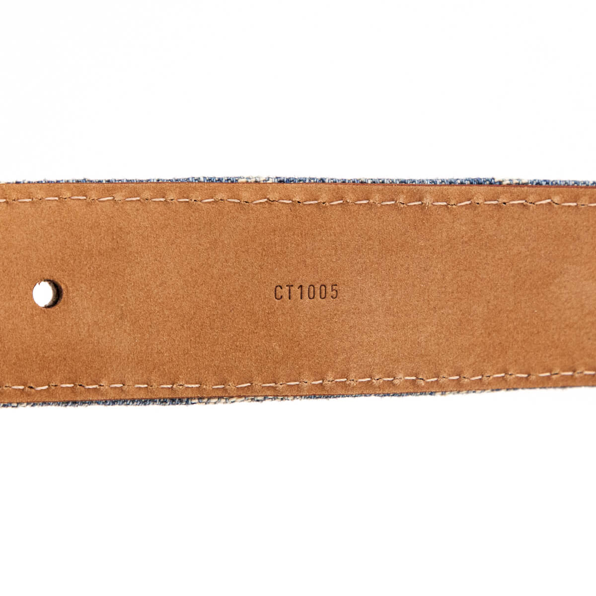 Louis Vuitton Denim Monogram Belt Size XL
