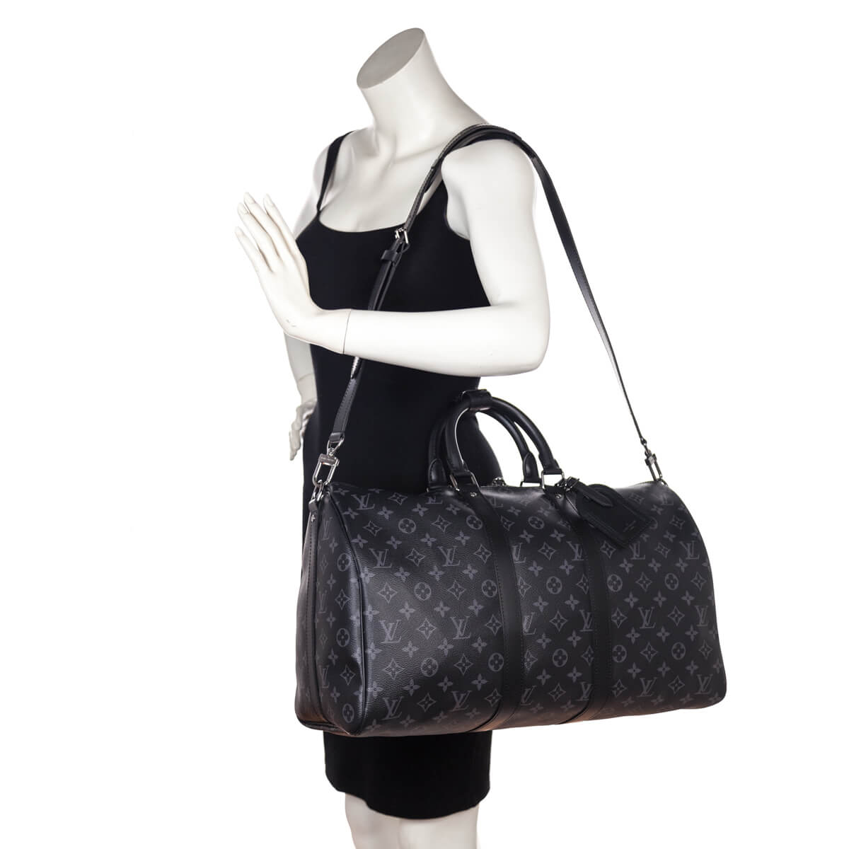 Louis Vuitton Monogram Eclipse Keepall Bandouliere 45
