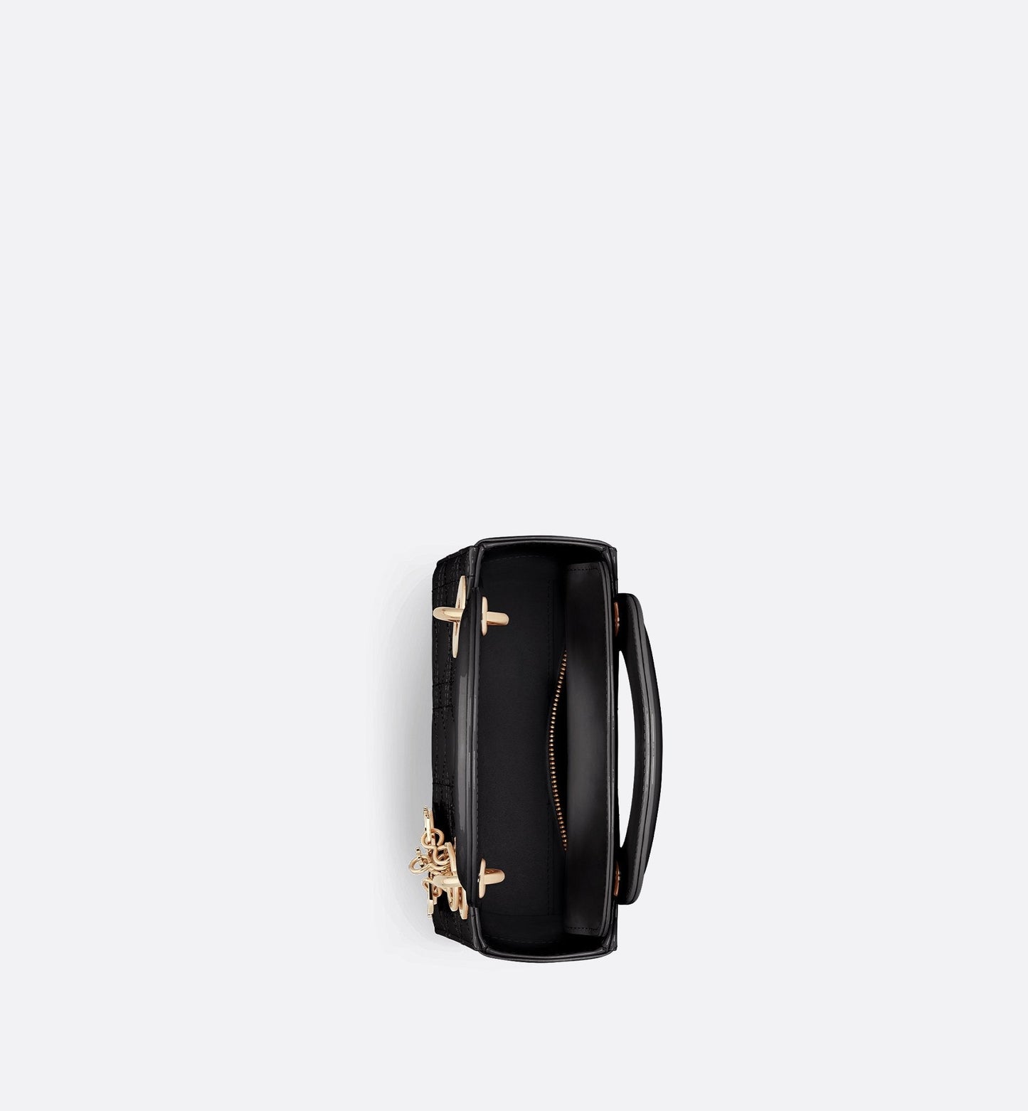 Mini Lady Luxury Dior Bag Black Patent Cannage Calfskin