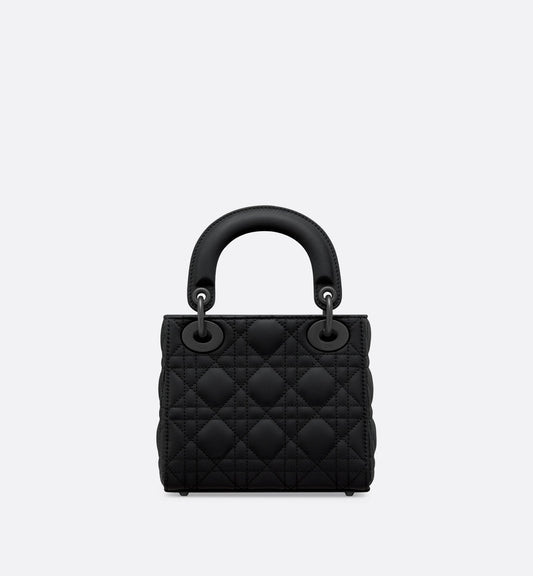 Mini Lady Luxury Dior Bag Black Ultramatte Cannage Calfskin