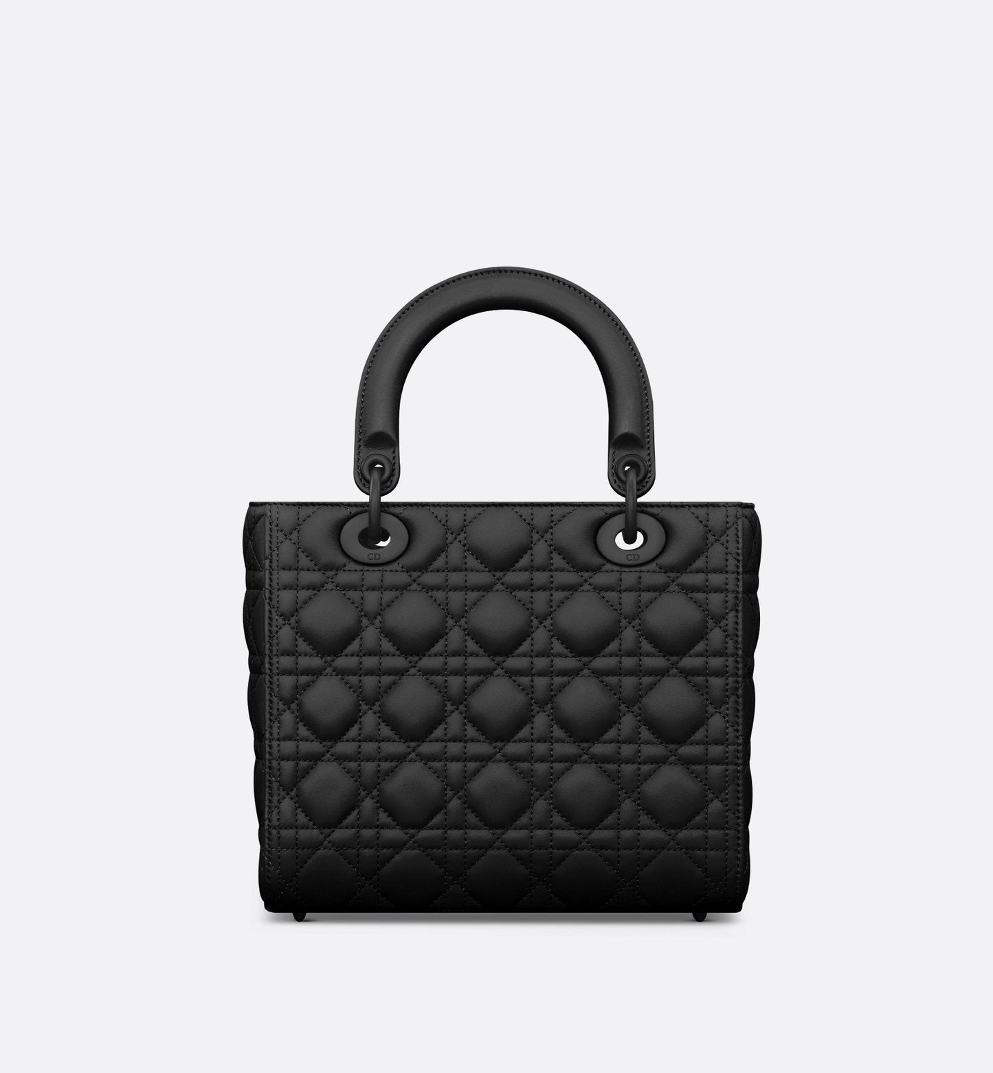 Medium Lady Luxury Dior Bag Black Ultramatte Cannage Calfskin