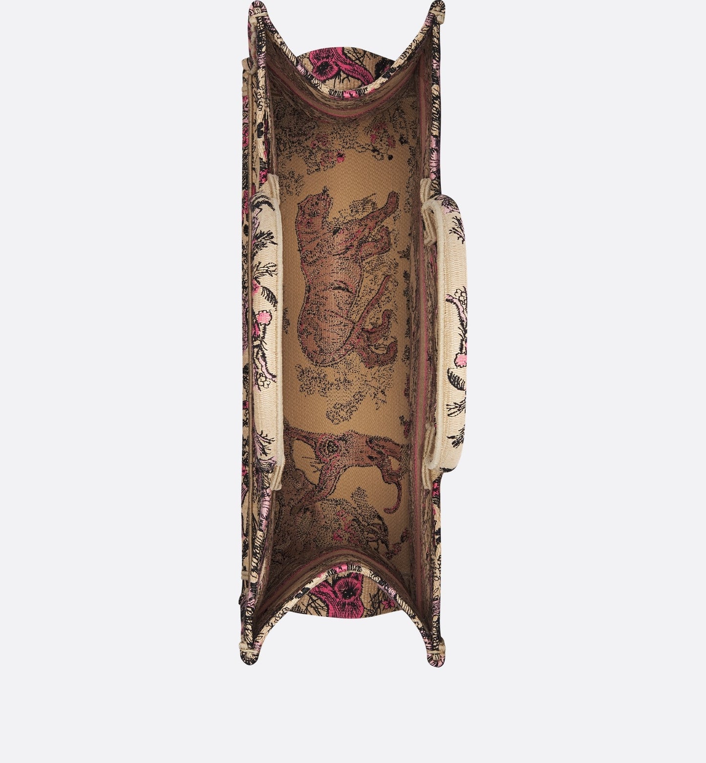 Large Luxury Dioriviera Luxury Dior Book Tote Raffia With Candy Pink Toile De Jouy Sauvage Embroidery