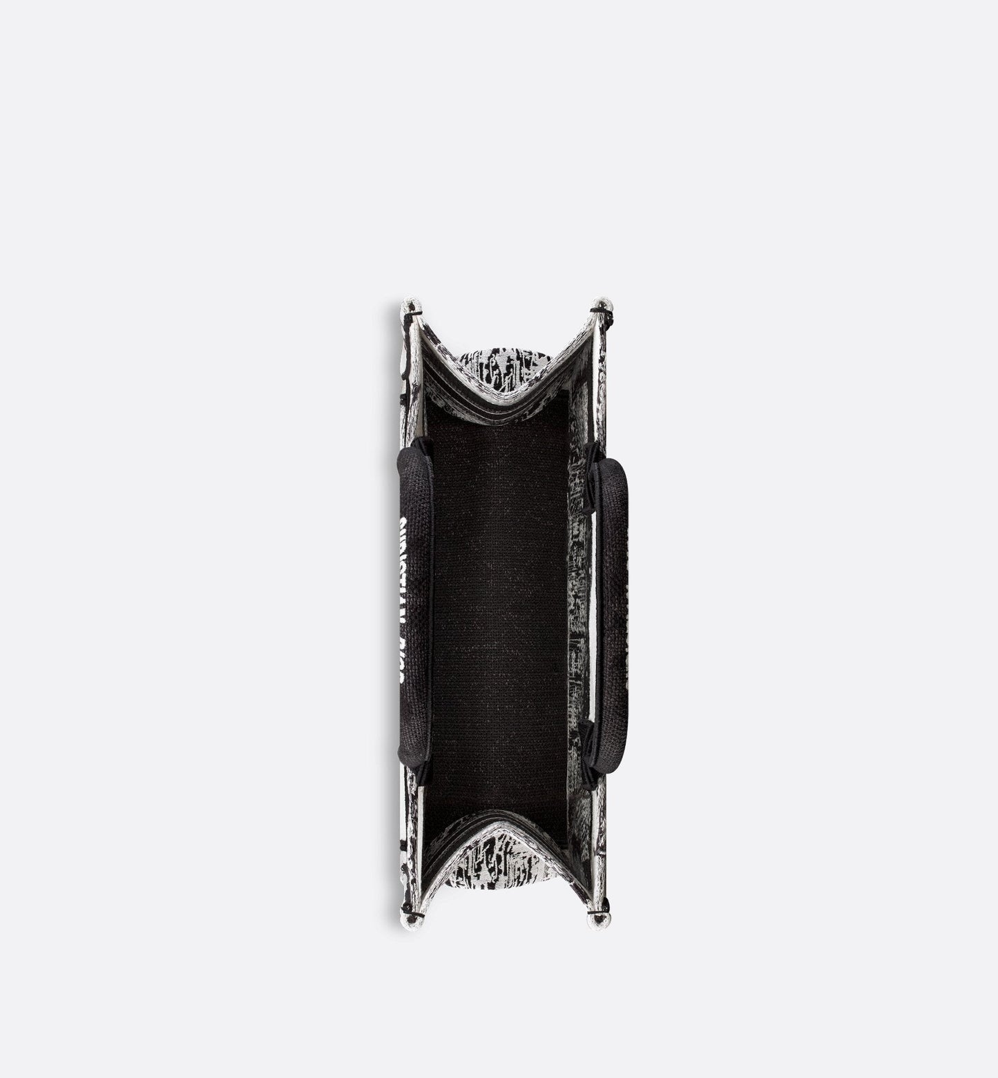 Medium Luxury Dior Book Tote White And Black New York Embroidery