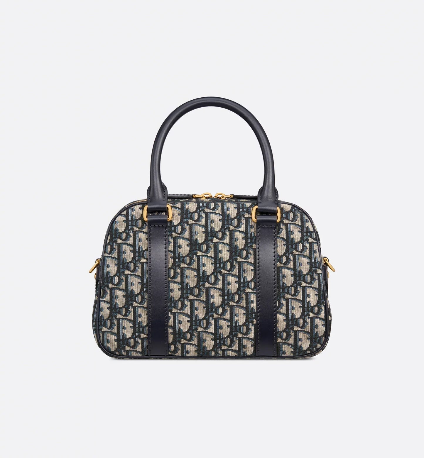 Medium D-Vibe Bowling Bag Blue Luxury Dior Oblique Jacquard