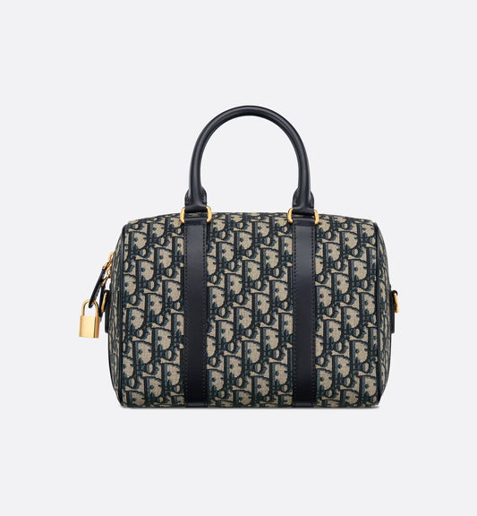 Groove 25 Bag Blue Luxury Dior Oblique Jacquard