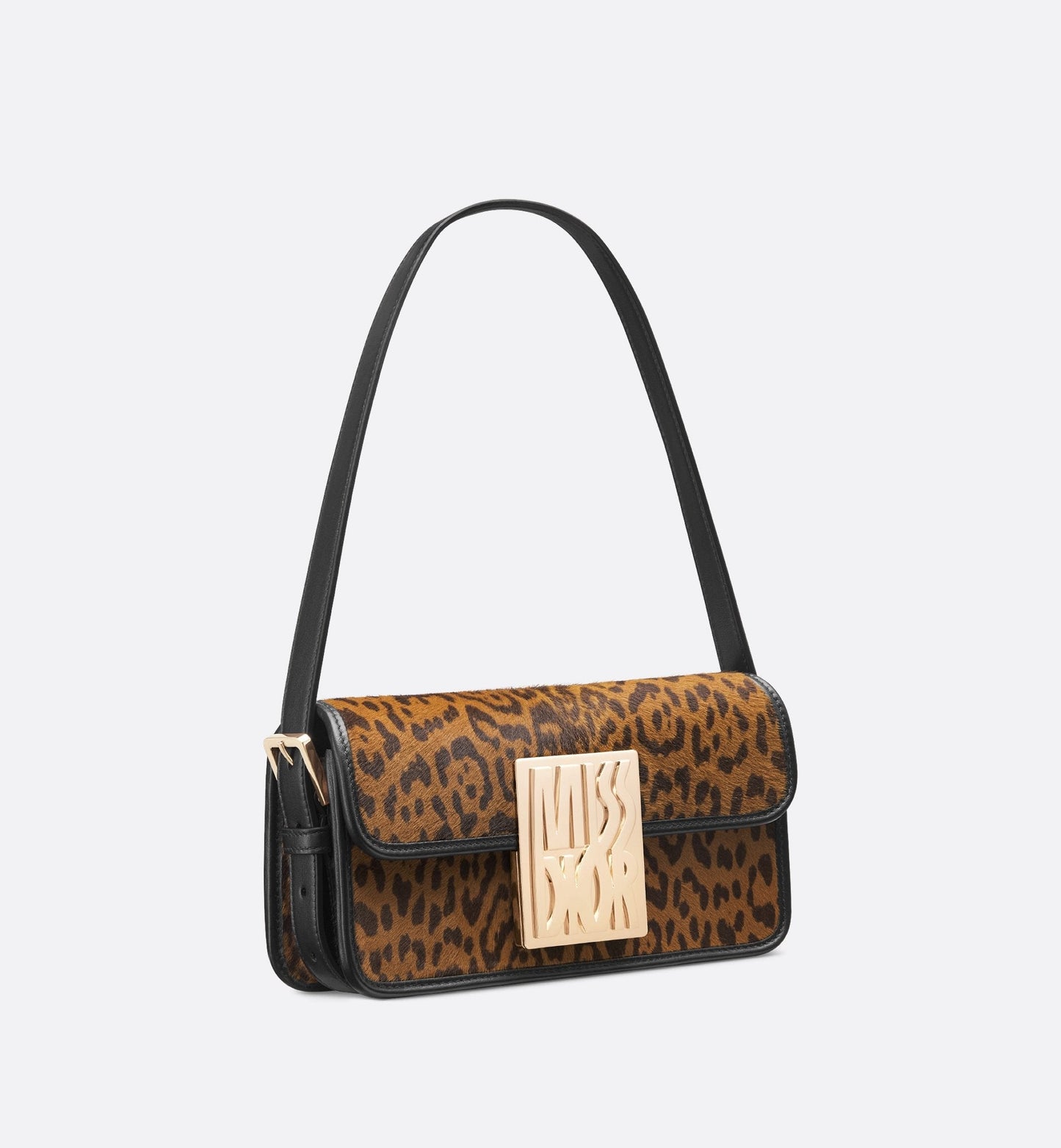 Miss Luxury Dior Flap Bag Camel Pony Hair Calfskin With Brown Leopard Motif