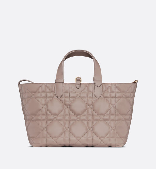Medium Luxury Dior Toujours Bag Warm Taupe Macrocannage Calfskin