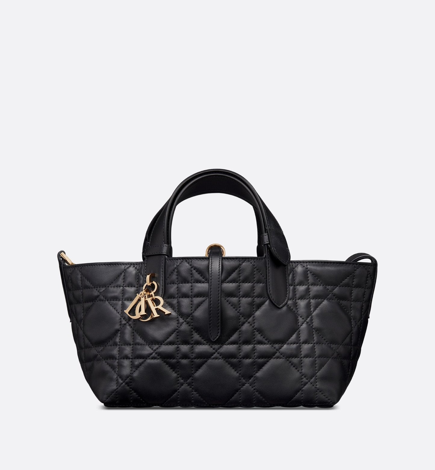 Small Luxury Dior Toujours Bag Black Macrocannage Calfskin