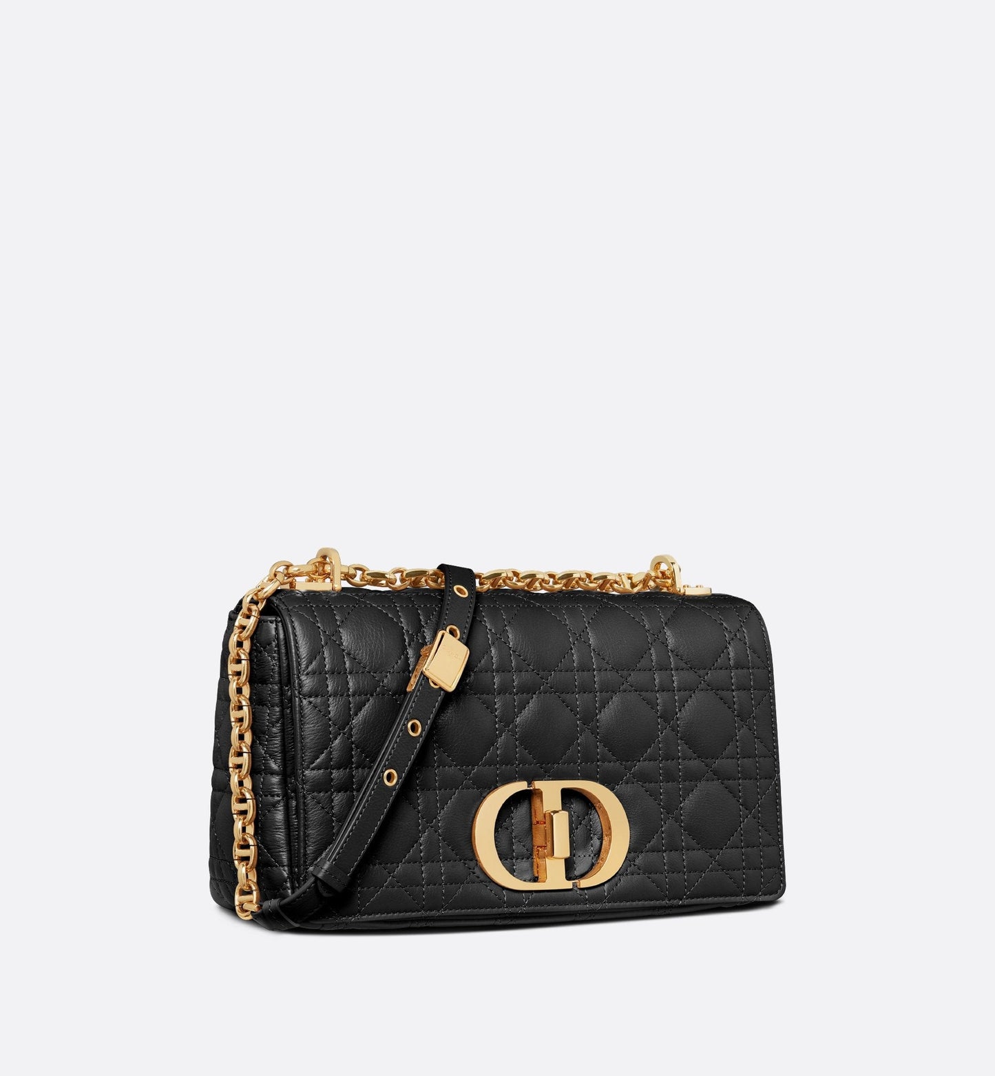 Medium Luxury Dior Caro Bag Black Cannage Supple Calfskin And Lambskin