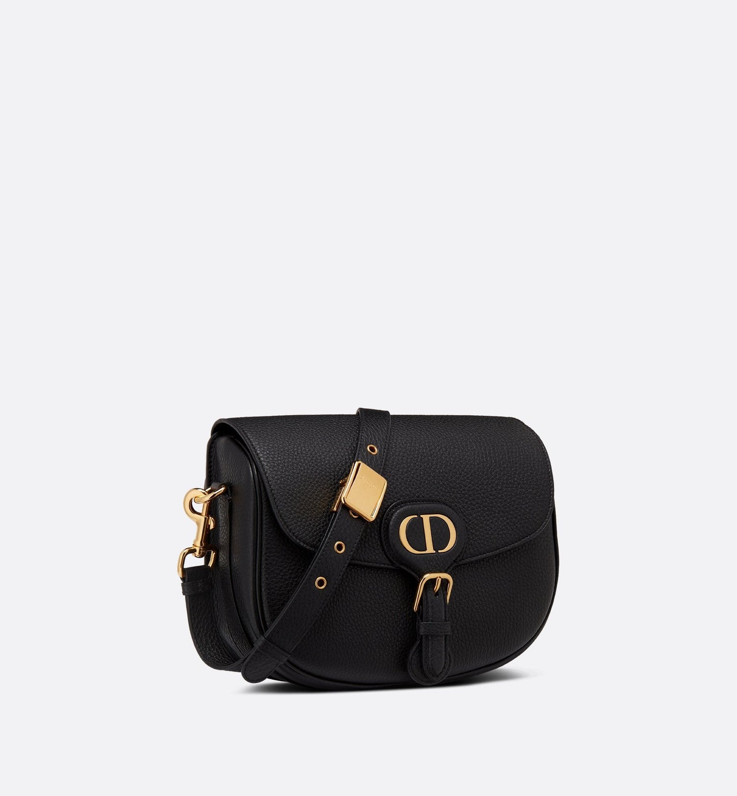 Medium Luxury Dior Bobby Bag Black Grained Calfskin