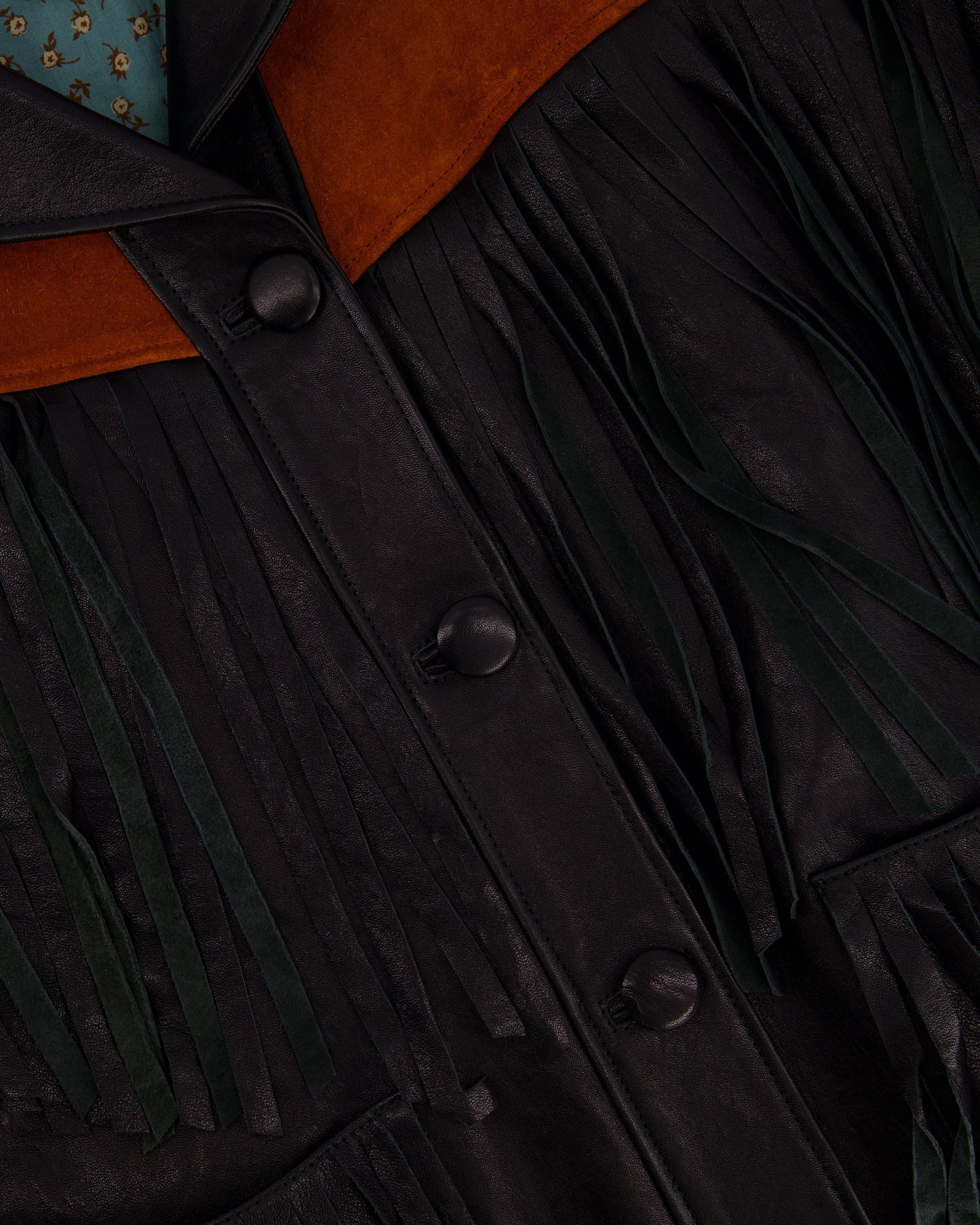 Luxury Gucci Black and Orange Leather Fringe and Studded Jacket in Size IT 36 (UK 4)