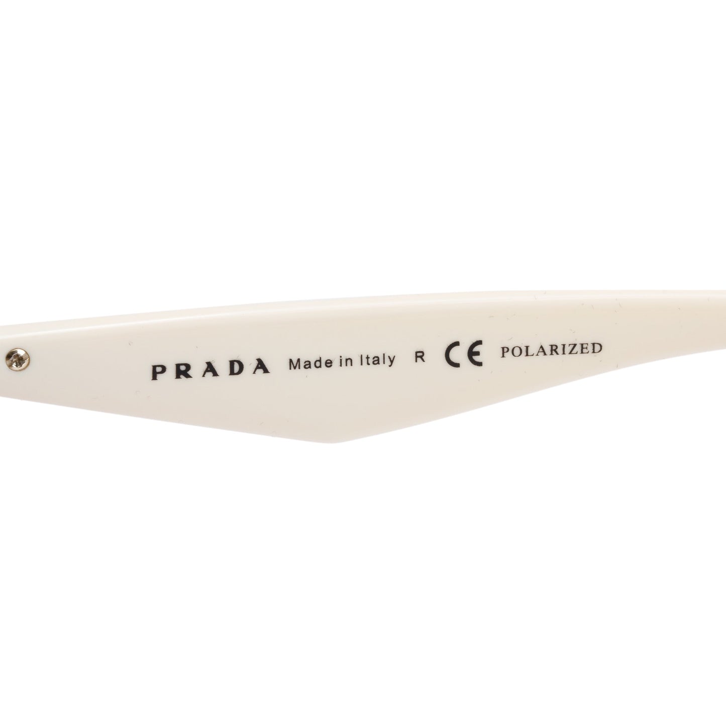 PRADA SPR 53Q White Acetate Aviator Symbole Sunglasses
