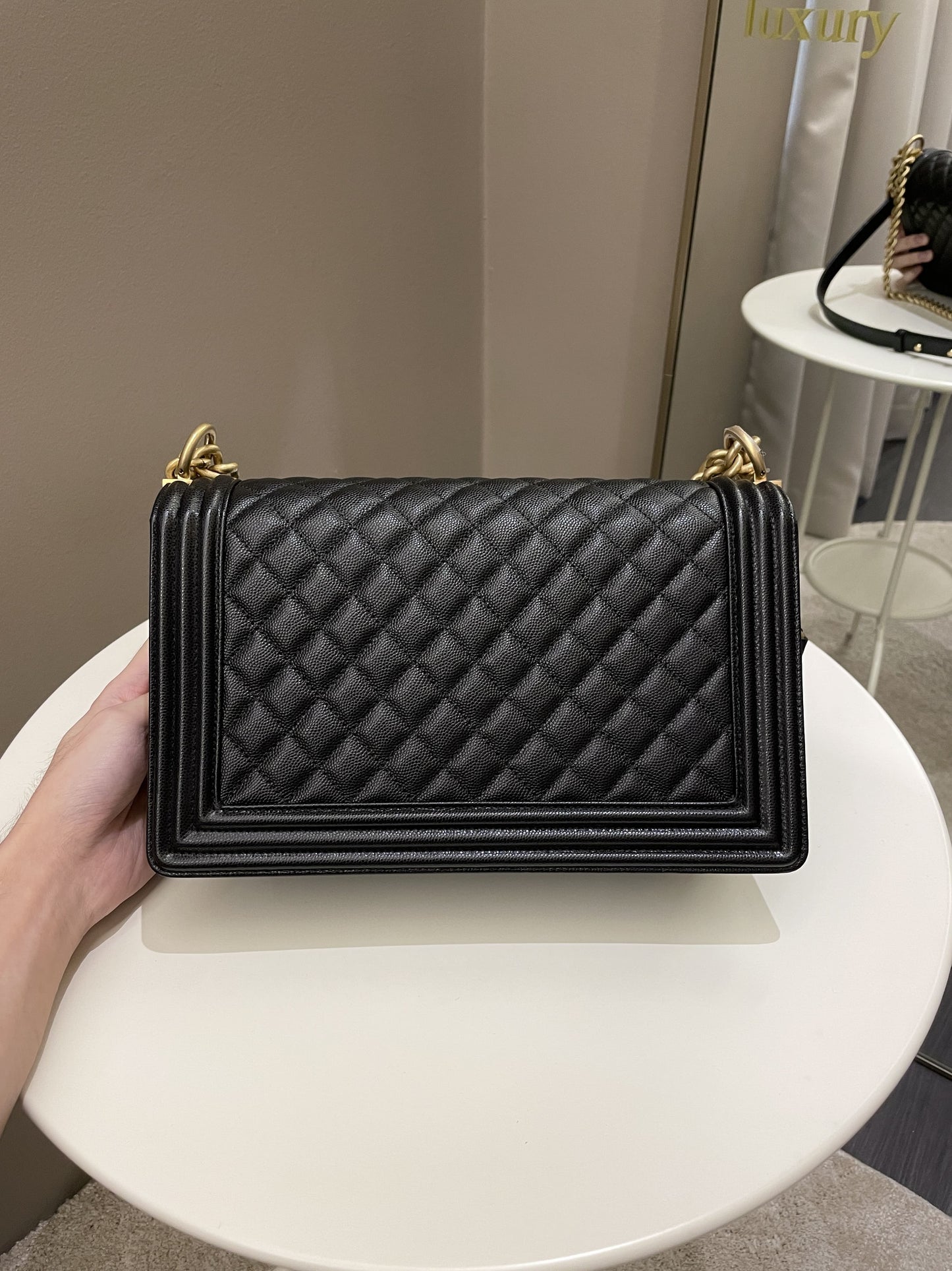 Luxury Chanel Quilted New Medium Boy Black Caviar