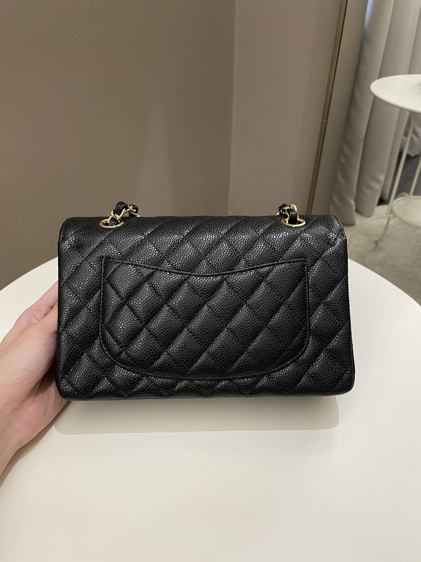 Luxury Chanel Classic Quilted Small Double Flap Black Caviar