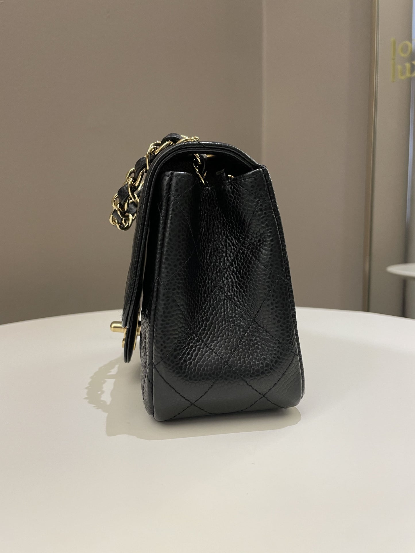 Luxury Chanel Classic Quilted Mini Square Black Caviar