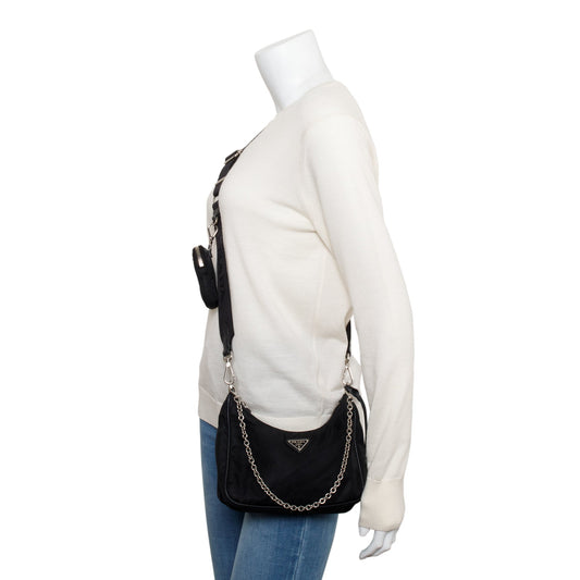 Prada 2020 Black Re-Edition 2005 Re-Nylon Shoulder Bag