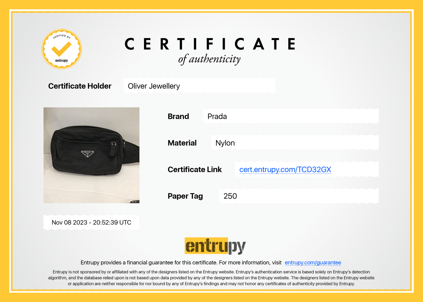 Prada Black Re-Nylon & Saffiano Leather Belt Bag