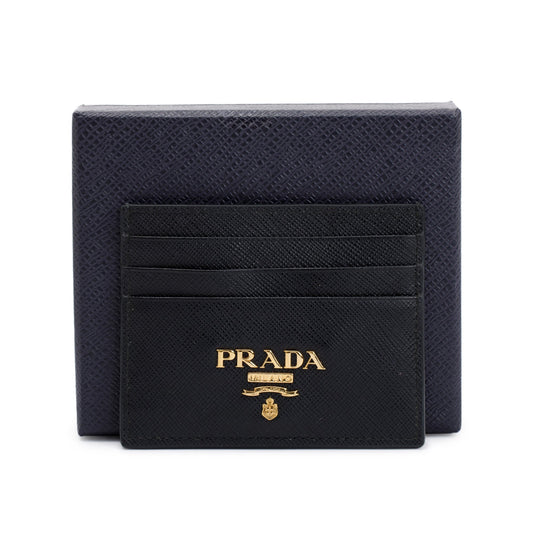 Prada Black Saffiano Leather Card Holder