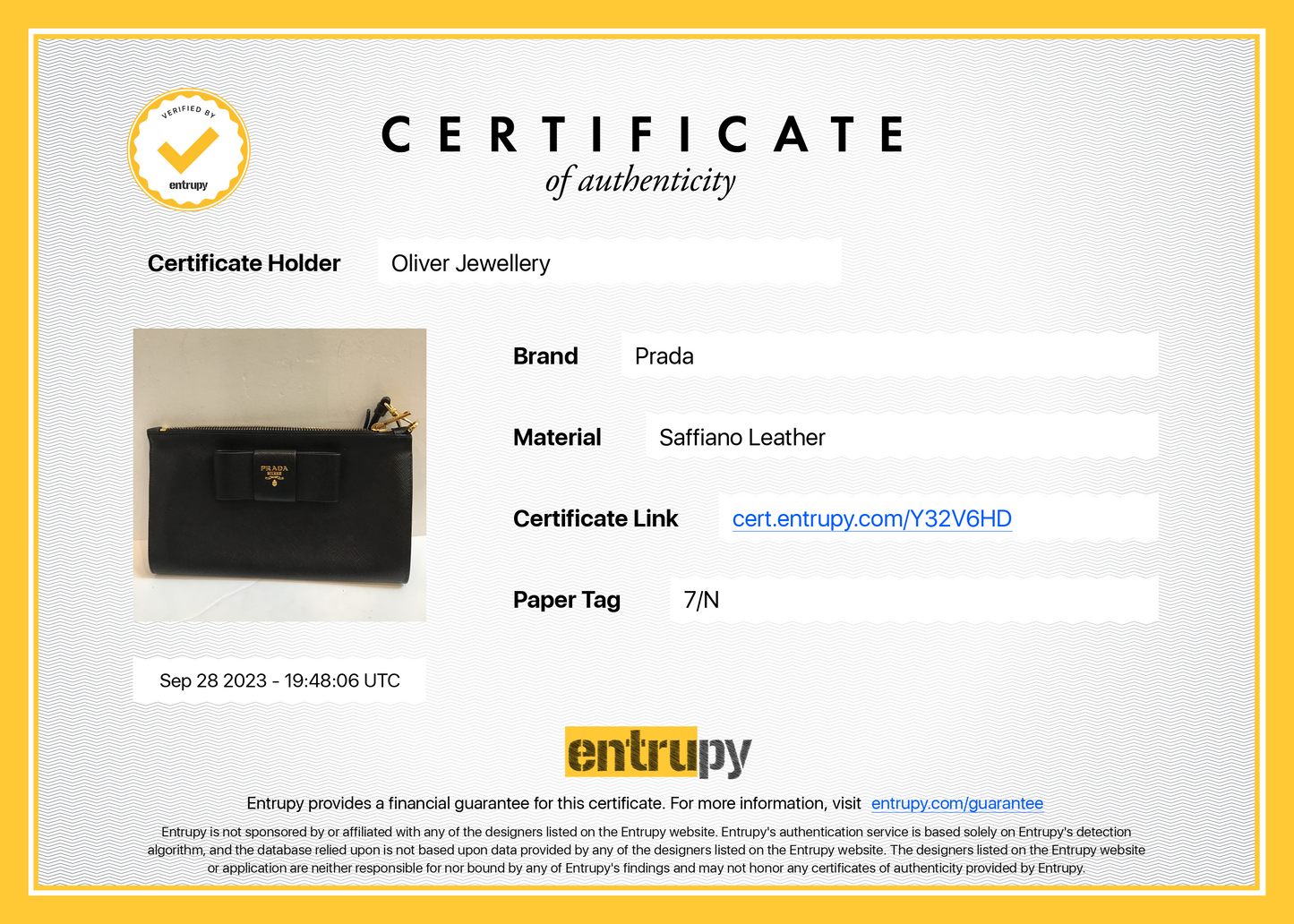 Prada Black Saffiano Wristlet Clutch