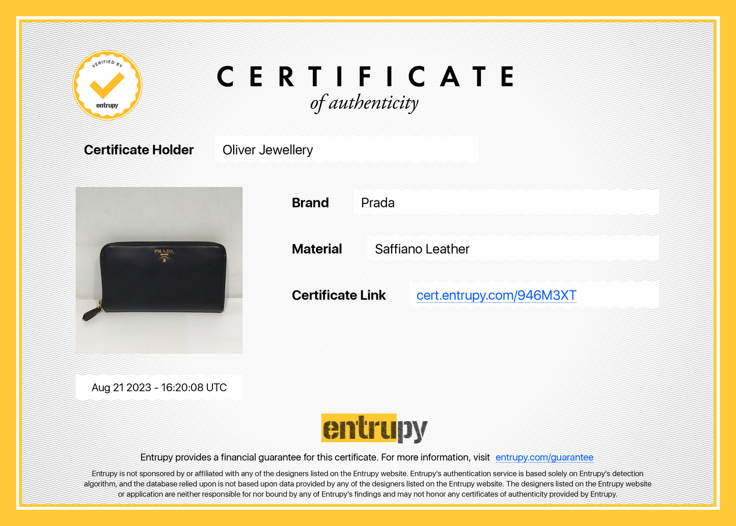 Prada Black Saffiano Zip Around Wallet