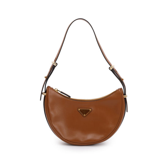 Prada Cognac Nappa Leather Arque Shoulder Bag
