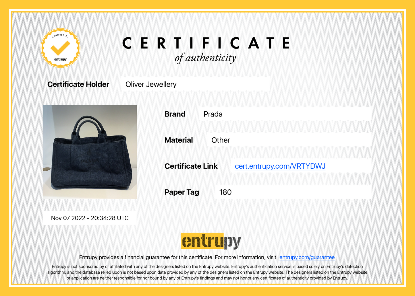 Prada Large Denim Canapa Logo Tote